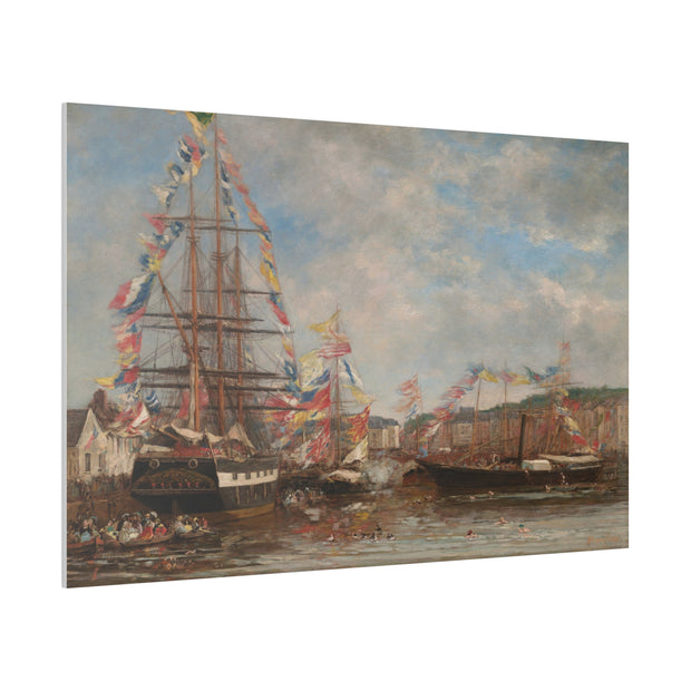 Festival in the Harbor of Honfleur, 1858, Eugene Boudin