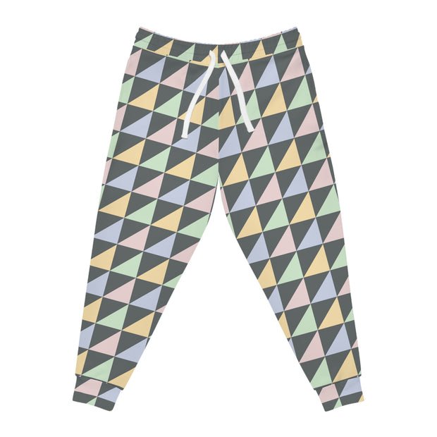 Unisex Athletic Joggers - Pastel triangles