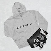 Cyberpunk style city skyline zip hoodie