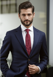 Luxury Men's Navy Blazer | Wool & Silk Blend Sport Coat for Men