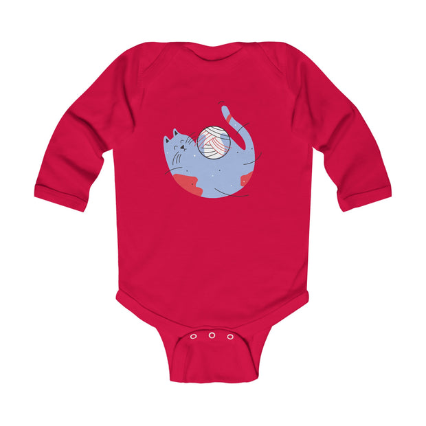 Infant Long Sleeve Bodysuit - Playful Cat