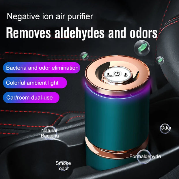 New Xiaomi Youpin Air Purifier Car Negative Ion Generator Remove Formaldehyde Deodorizer Smoke Washer Vehicle Air Cleaner Home