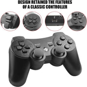JAMSWALL Controller for Ps3, Wireless Bluetooth Controller Gamepad Joystick, Double Vibrating Controller for P-3 with Charger Cable Cord Thump Grips