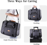 Morpilot Cat Carrier, Portable Pet Carrier Bag for Cats and Small Dogs, Foldable Soft Sided Cat Transport Carrier, Airline Approved Pet Travel Carrier with Shoulder Strap, Removable Mat and Pet Bowl