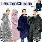 Hooded Snuggle Blanket Super Soft Oodie Winter Warm Wearable Hoodie Robe Comfort