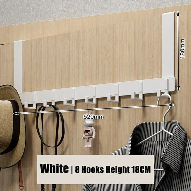 Over the Door 8 Hooks Bathroom Organizer Rack Clothes Coat Hat Towel Hanger