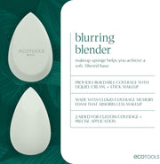 Blend + Blur Makeup Brush and Sponge Duo, Makeup Blending Sponge & Foundation Brush, for Liquid & Cream Products, Cloud Skin, Eco Friendly, Latex-Free, Cruelty Free, & Vegan, 2 Count