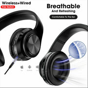 Wireless Bluetooth 5.1 Headphones Noise Cancelling Over-Ear Stereo Earphones UK