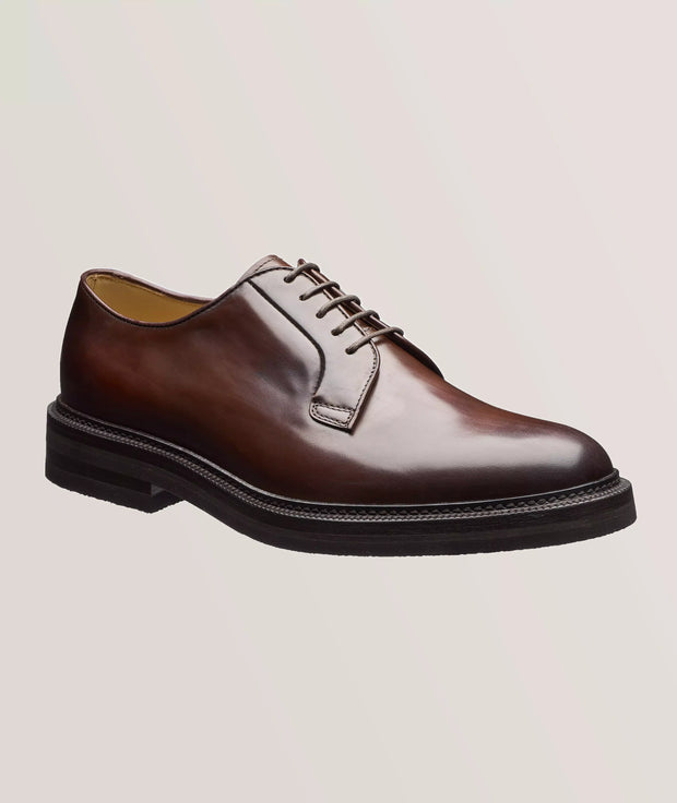 Brunello Cucinelli Men's Lace-Up Shoes | Polished Leather Derbies Italian Crafts