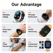 2023 NEW Smartwatch Android Phone 1.44" Color Screen Full Touch Custom Dial Smart Watch