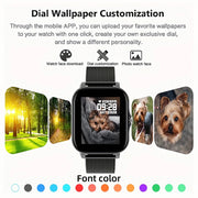 2023 NEW Smartwatch Android Phone 1.44" Color Screen Full Touch Custom Dial Smart Watch