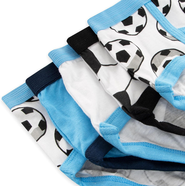 Harry Bear Boys Underwear | Football Briefs 5 Pack | Soft Cotton Boys Briefs | Ages 3 to 8 Years