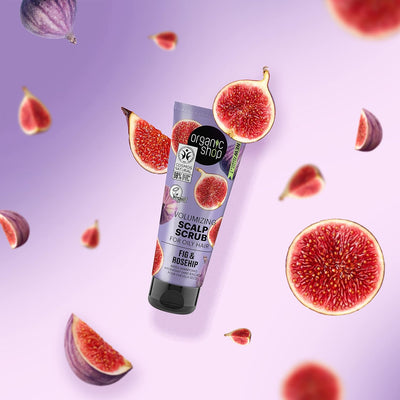 Organic Shop Volumizing Scalp Scrub for Oily Hair Fig and Rosehip, 75 Ml