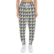 Unisex Athletic Joggers - Pastel triangles