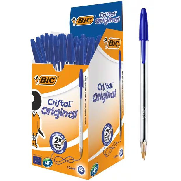 BIC Cristal Medium Ballpoint Pens 1.0MM Biro BLACK,BLUE,RED