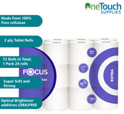 72 Toilet Rolls 3 Ply Bathroom Tissue Quilted Soft Clean Embossed Paper Bulk Buy