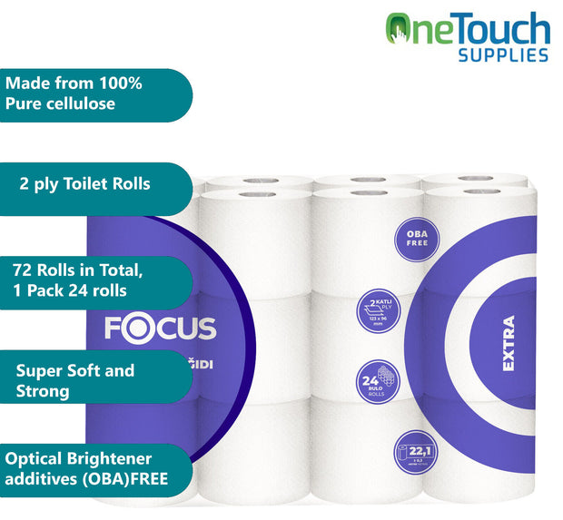 72 Toilet Rolls 3 Ply Bathroom Tissue Quilted Soft Clean Embossed Paper Bulk Buy