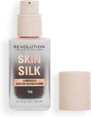 Makeup Revolution, Skin Silk Serum Foundation, Light to Medium Coverage, Contains Hyaluronic Acid, F7, 23Ml