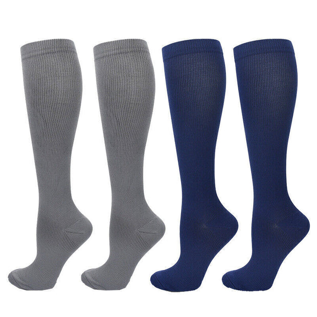 1/2Pair Knee High 20-30Mmhg Compression Graduated Support Socks Men'S Women'S