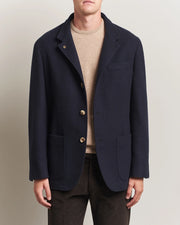 Luxury Men's Navy Cashmere City Jacket