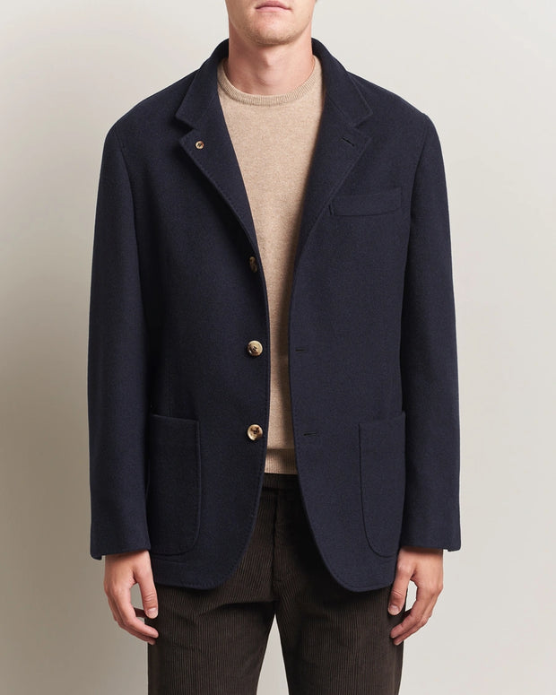 Luxury Men's Navy Cashmere City Jacket