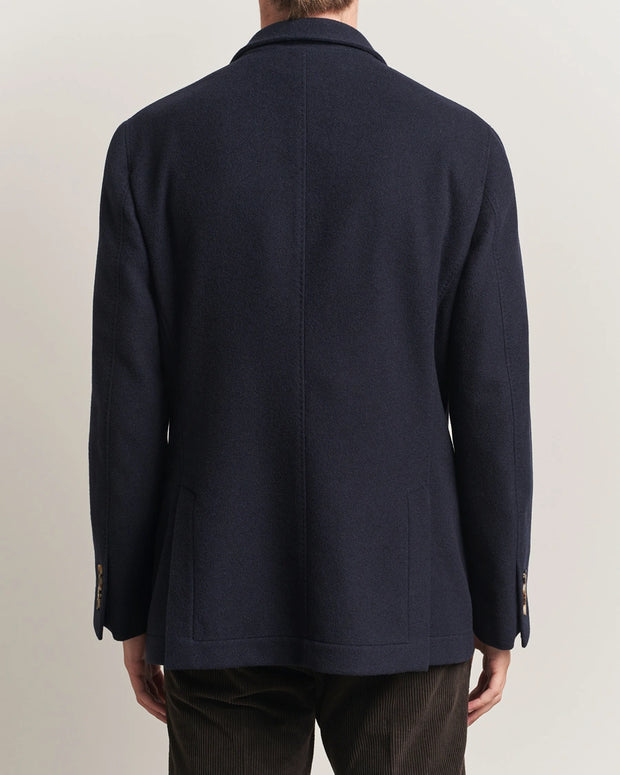Luxury Men's Navy Cashmere City Jacket