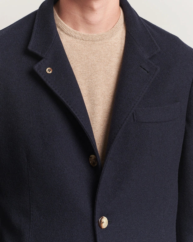 Luxury Men's Navy Cashmere City Jacket