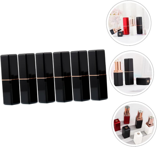 DOITOOL DIY Cosmetics Containers 6Pcs Empty Lipstick Tubes Household Makeup Lipstick Tube