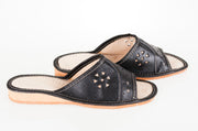 Lady'S Women Flip Flop Leather Slippers Orthopedic Insole Shoes Sandals Black