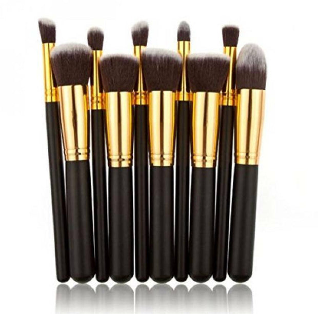 10 Pcs Make up Brushes Kabuki Eye Shadow Blusher Face Foundation Makeup Brush