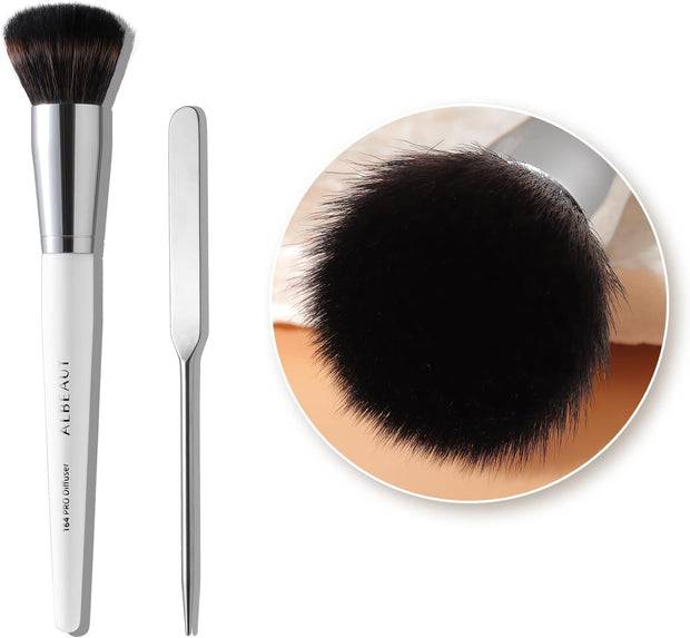 Albeaut Concealer Brush, Angled Brightening Concealer Makeup Brush under Eye Blending Brush Kitten Paw (189 Concealer)