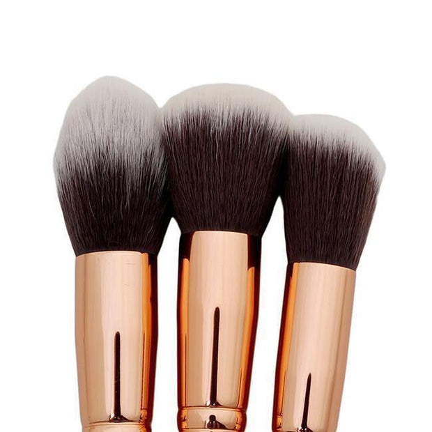 10 Pcs Kabuki Makeup Brushes Set Eye Shadow Blusher Face Powder Foundation UK