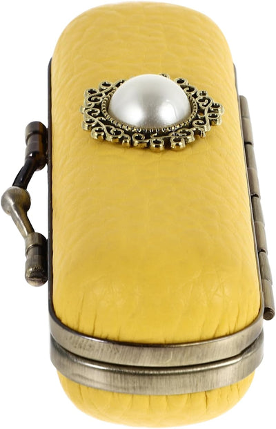 FRCOLOR Decorative Lipstick Storage Box Vintage Lipstick Holder for Single Portable Lipstick Container Mirror