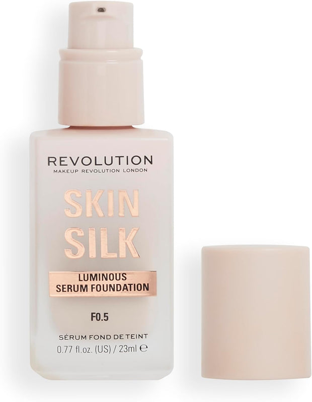 Makeup Revolution, Skin Silk Serum Foundation, Light to Medium Coverage, Contains Hyaluronic Acid, F7, 23Ml