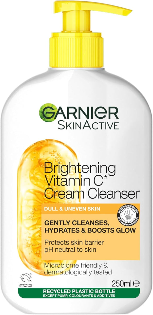 Garnier Gentle Deep Face Cleanser, with Hydrating Hyaluronic Acid, Protecting Ceramides, Purifying Clay, Fragrance Free, Suitable for Sensitive Skin, Pure Active, 250Ml