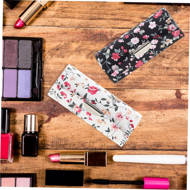 MAGICLULU Lipstick Storage Box Set 2Pcs Portable Lipstick Cases Mirror Refined Handmade Easy to Carry for Party Favors