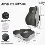 Memory Foam Waist Cushion Massage Back Orthopedic Pillow Lumbar Office Chair Cushion Car Seat Support Pad Buttock Coccyx Pillows