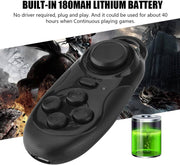 Ejoyous Bluetooth Remote Gamepad, Game Controller Joystick Selfie Timer Remote Controller, Mini Wireless Bluetooth Remote Gamepad, Pocket Selfie Remote Shutter Mouse for Ios/Android/Pc/Tv Box