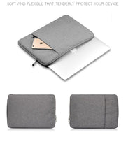 Laptop Bag Sleeve Case Carry Cover 2 Pockets for Apple Mac Book 11 13 14 15 Inch