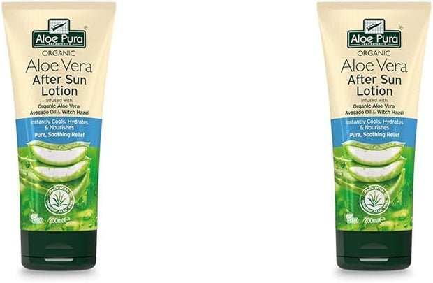 Aloe Pura, Organic Aloe Vera Sun Lotion SPF 50, Natural, Vegetarian, Cruelty Free, Paraben & SLS Free, Long-Lasting Shield, Maximum Protection, 200Ml