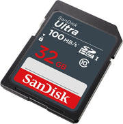 Sandisk Ultra 32GB SDHC Memory Card, up to 100Mb/S, Class 10, Black/Grey