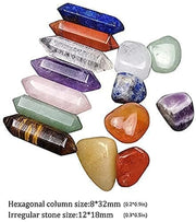 Premium Healing Crystals Kit in Gift Box - 7 Chakra Set Tumbled Stones, 7 Chakra Stone Set Meditation Stone Yoga Amulet with Gift Box