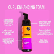 Curl Enhancing Foam | Volumising and Conditioning Foam with Weightless Hold | Bouncy Curls. 200Ml