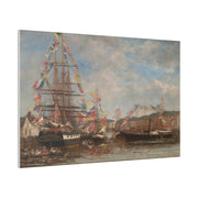 Festival in the Harbor of Honfleur, 1858, Eugene Boudin