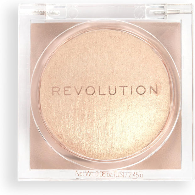 Makeup Revolution Beam Bright Highlighter, All over Face Glow, Powder to Liquid Formula, 5 Different Shades, Rose Lustre