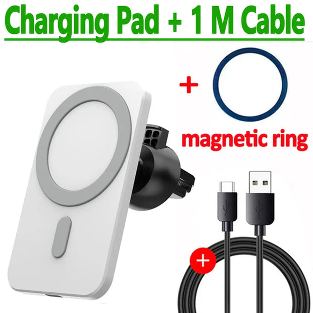 100W Fast Car Wireless Chargers Magnetic Car Air Vent Phone Holder for Iphone 13 14 15 Pro Max Samsung Macsafe Charging Station