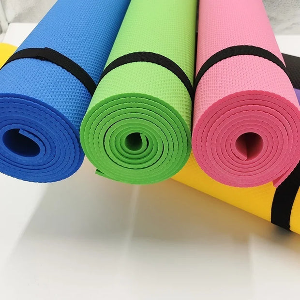 Extra Thick 183Cmx61Cm Yoga Mats Non-Slip Exercise Mat Fitness Tasteless Pilates Workout Gym Mats with Bandage Sports Fitness