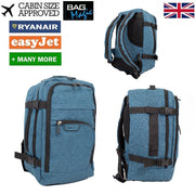RYANAIR 40X20X25Cm EASYJET Underseat Cabin Approved Backpack Rucksack Travel Bag