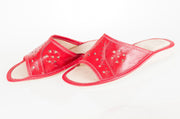 Lady'S Women Flip Flop Leather Slippers Orthopedic Insole Shoes Sandals RED