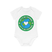 Baby Organic Short Sleeve Bodysuit - Let's be friends